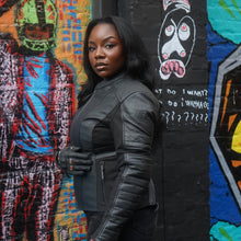 Load image into Gallery viewer, Amelia Black Leather Jacket