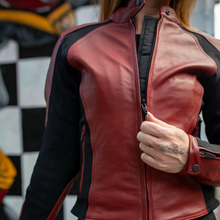 Load image into Gallery viewer, Fiona Red Leather Jacket