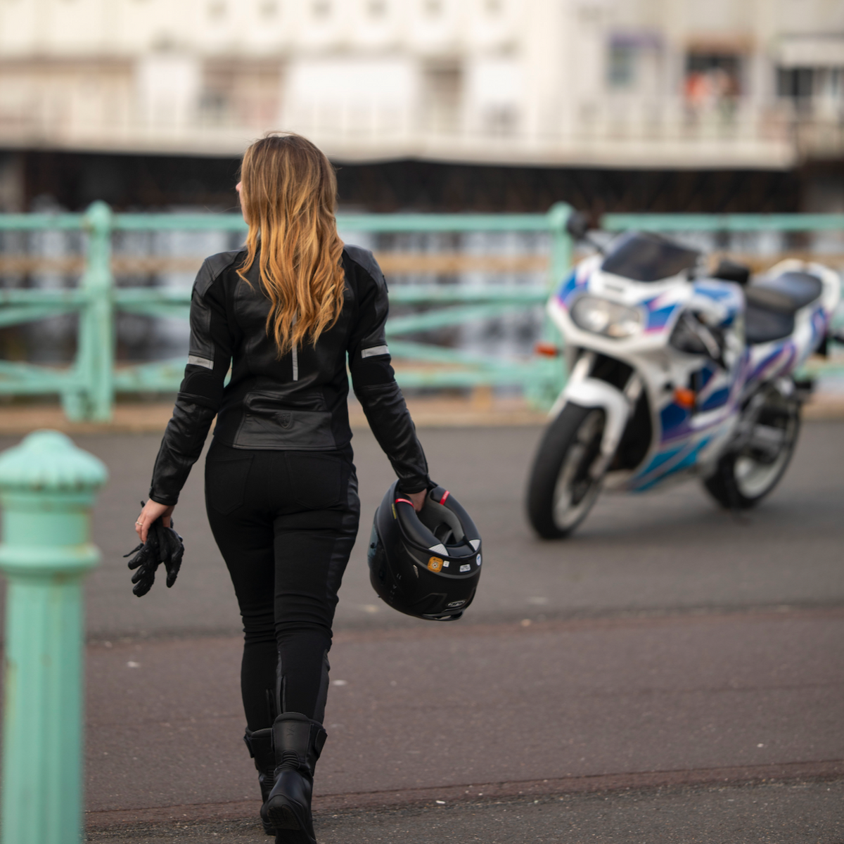 Fiona Black Leather Jacket – MotoGirl Ltd - Main Image