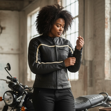 Load image into Gallery viewer, Hayley Black Leather Jacket