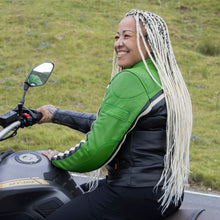 Load image into Gallery viewer, Hayley Green Leather Jacket