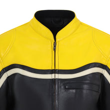 Load image into Gallery viewer, Hayley Yellow Leather Jacket