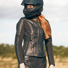 Load image into Gallery viewer, Amelia Black Leather Jacket