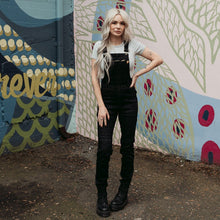Load image into Gallery viewer, Daisy Black Dungaree
