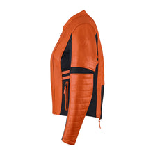 Load image into Gallery viewer, Amelia Orange Leather Jacket