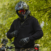 Load image into Gallery viewer, MotoBull Helmet Hoodie (Black)