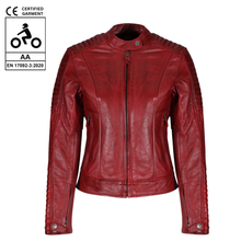 Load image into Gallery viewer, Valerie Red Leather Jacket