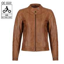 Load image into Gallery viewer, Valerie Camel Leather Jacket