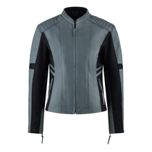 Load image into Gallery viewer, Amelia Grey Leather Jacket