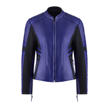 Load image into Gallery viewer, Amelia Purple Leather Jacket