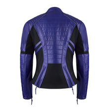 Load image into Gallery viewer, Amelia Purple Leather Jacket