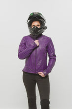 Load and play video in Gallery viewer, Valerie Purple Leather Jacket