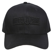 Load image into Gallery viewer, MotoGirl Black Logo Cap