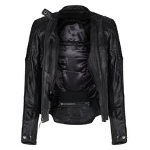 Load image into Gallery viewer, Valerie Black Leather Jacket - MotoGirl Ltd