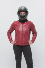 Load and play video in Gallery viewer, Valerie Red Leather Jacket
