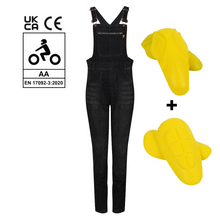 Load image into Gallery viewer, Daisy Black Dungaree