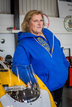 Load and play video in Gallery viewer, Helmet Hoodie - Blue/Yellow