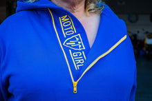 Load image into Gallery viewer, Helmet Hoodie - Blue/Yellow