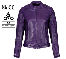 Load image into Gallery viewer, Valerie Purple Leather Jacket