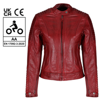 Load image into Gallery viewer, Valerie Red Leather Jacket
