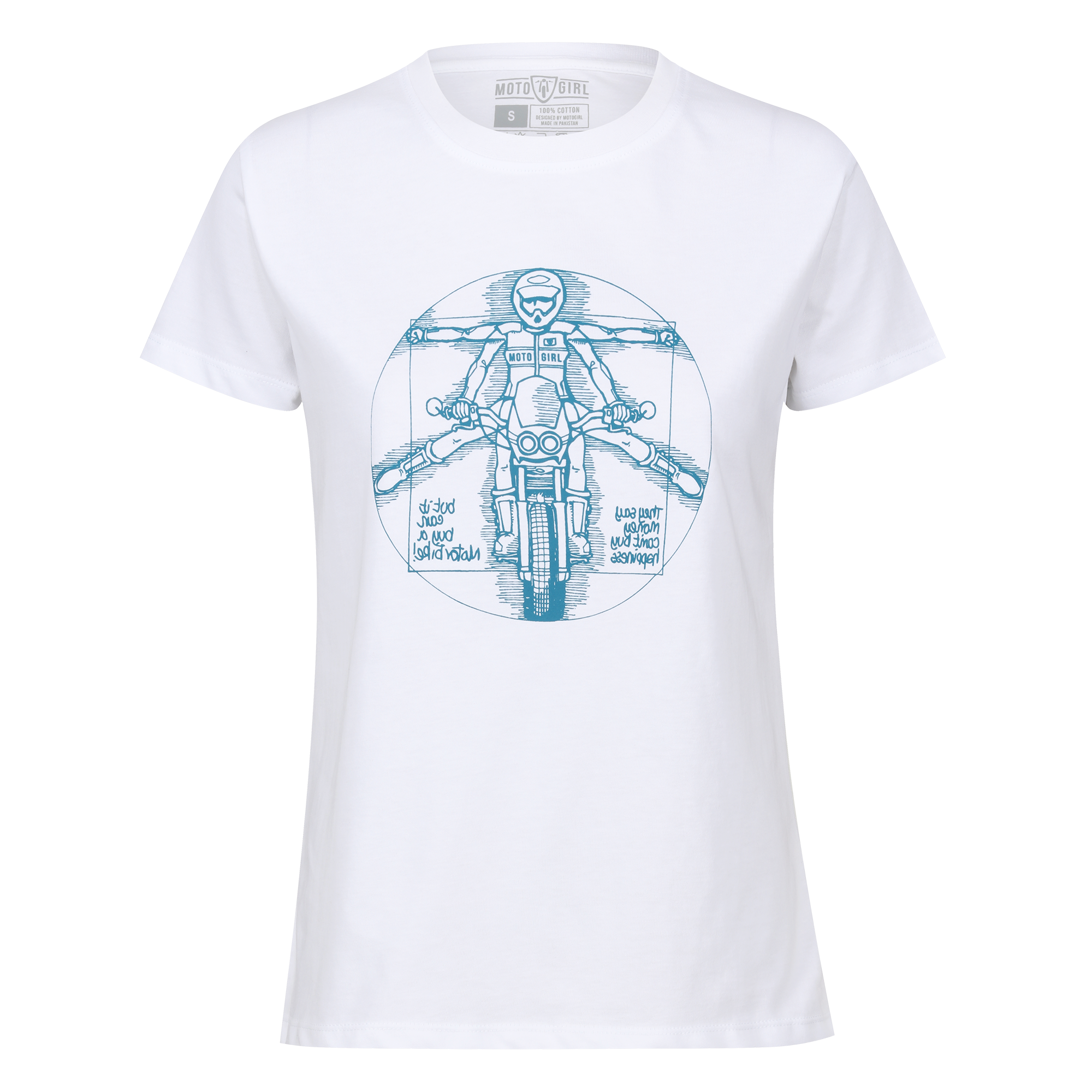 Da Vinci T-Shirt (White) - MotoGirl Ltd