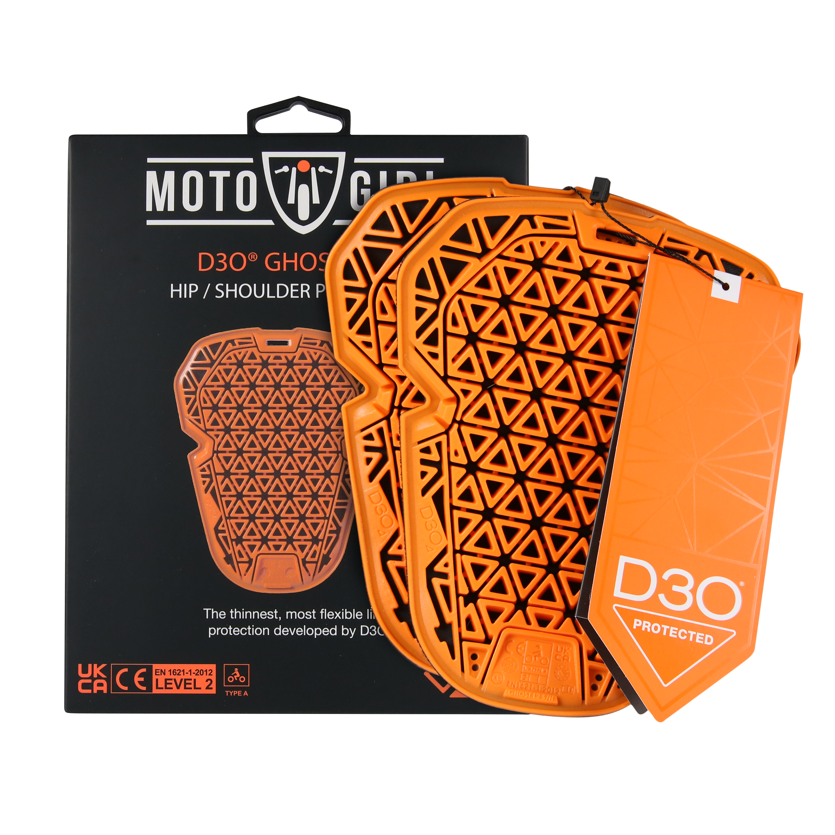 D3O® Ghost™ L2 Hip/Shoulder Protector (pair) - MotoGirl Ltd