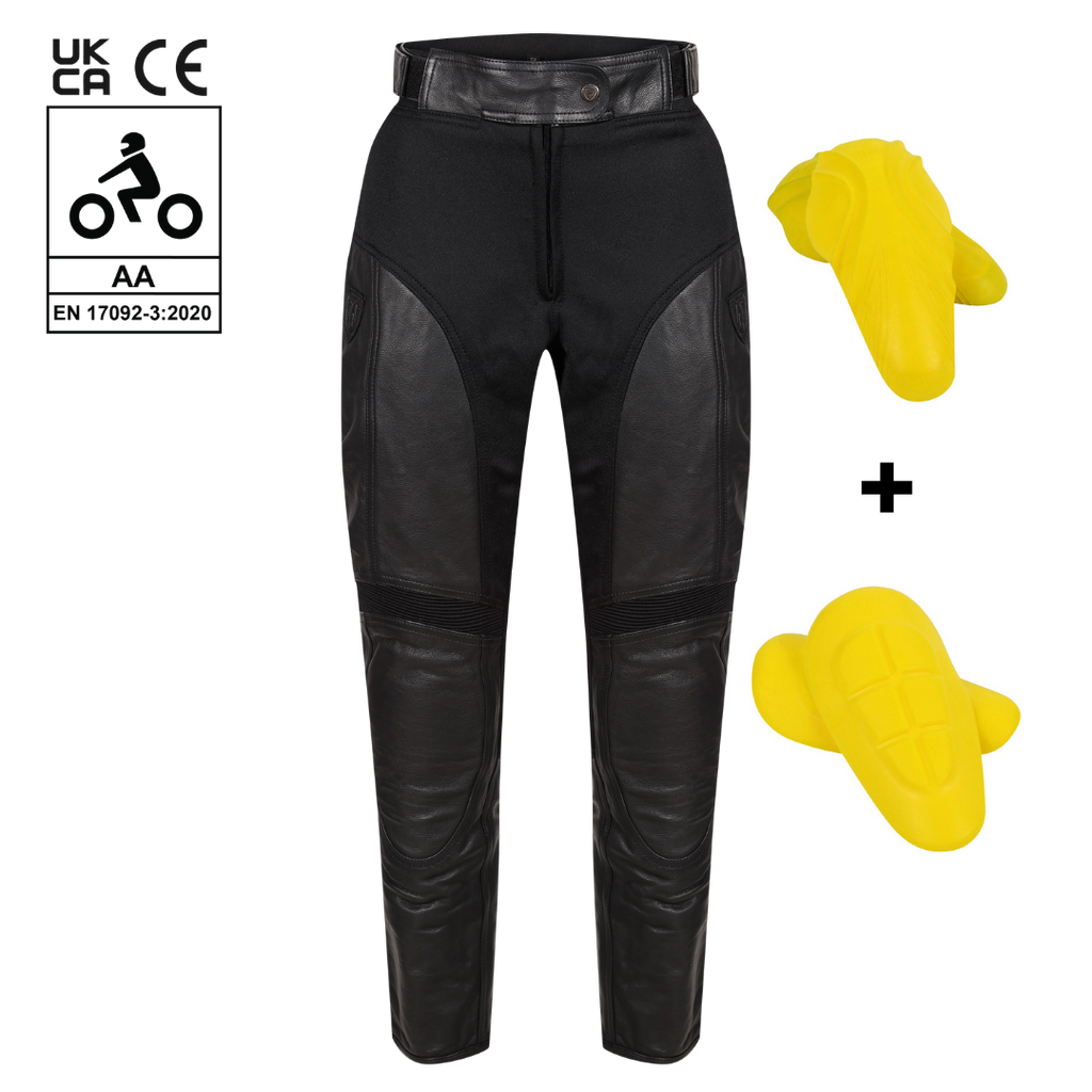 Fiona Black Leather Trousers