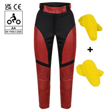 Load image into Gallery viewer, Fiona Red Leather Trousers
