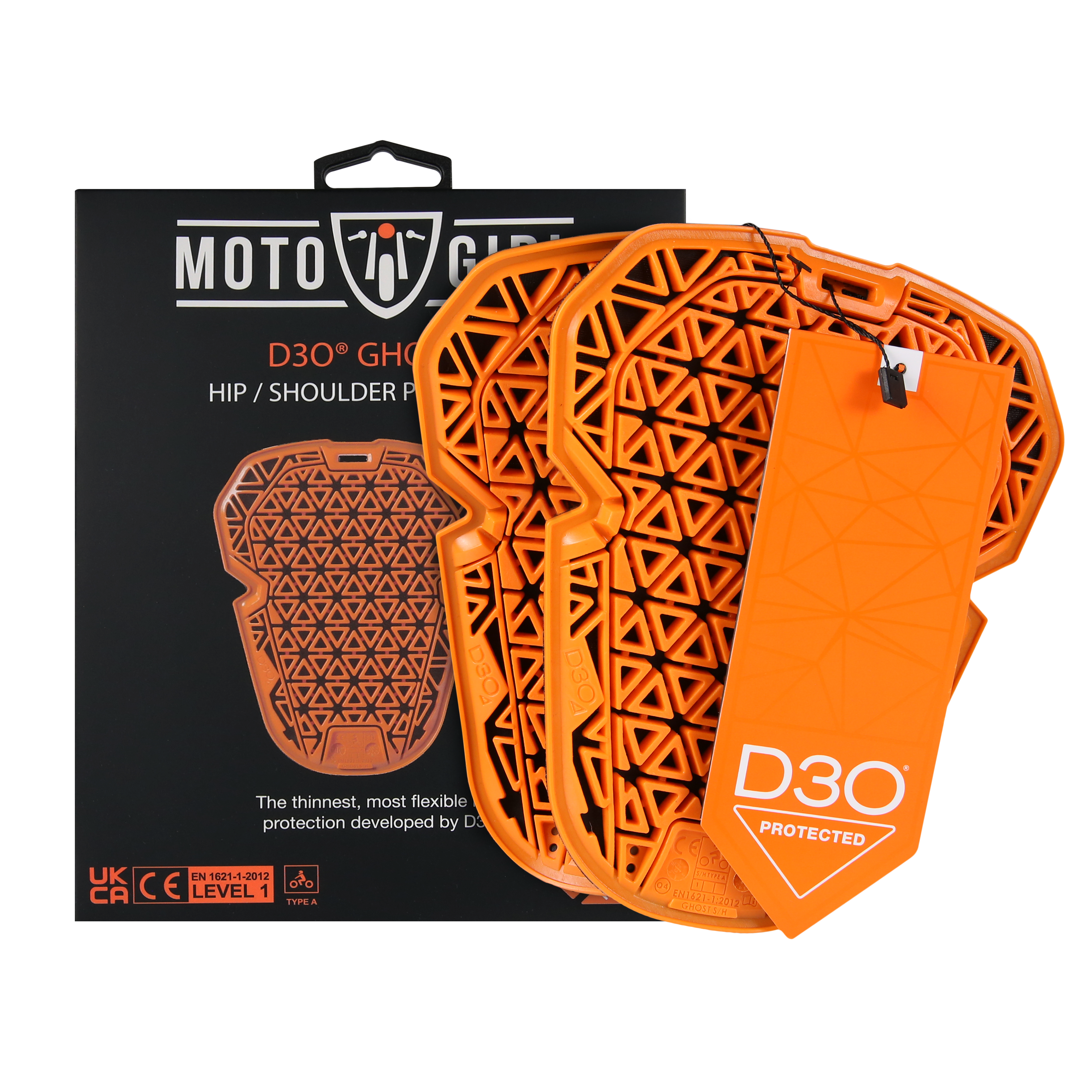 D3O® Ghost™ L1 Hip/Shoulder Protector (pair) - MotoGirl Ltd