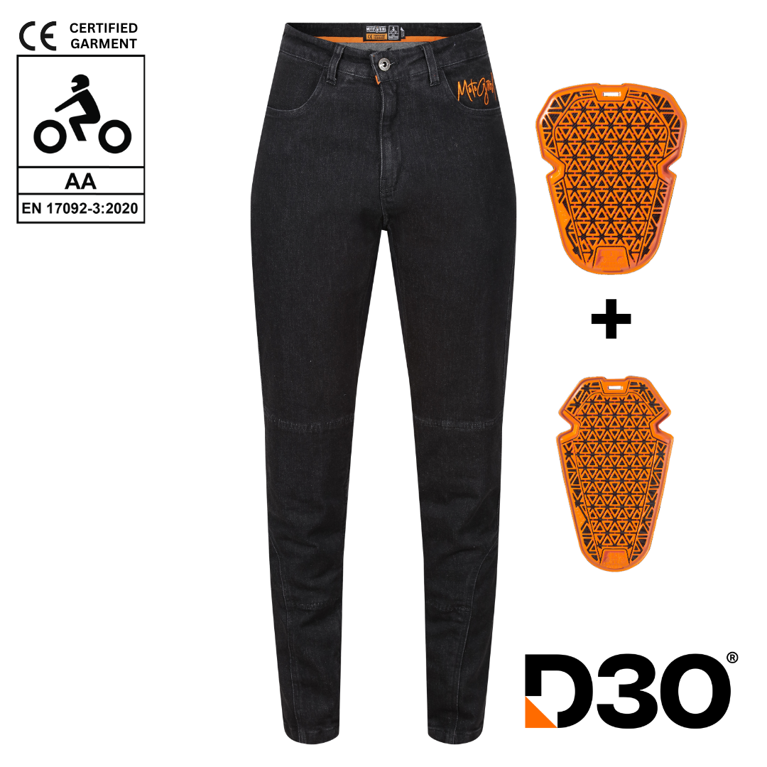 Jeans Da Moto Macna Arrival – Nero, Taglia 28, Protettivi Per La Guida