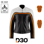 Hayley White Leather Jacket - MotoGirl Ltd
