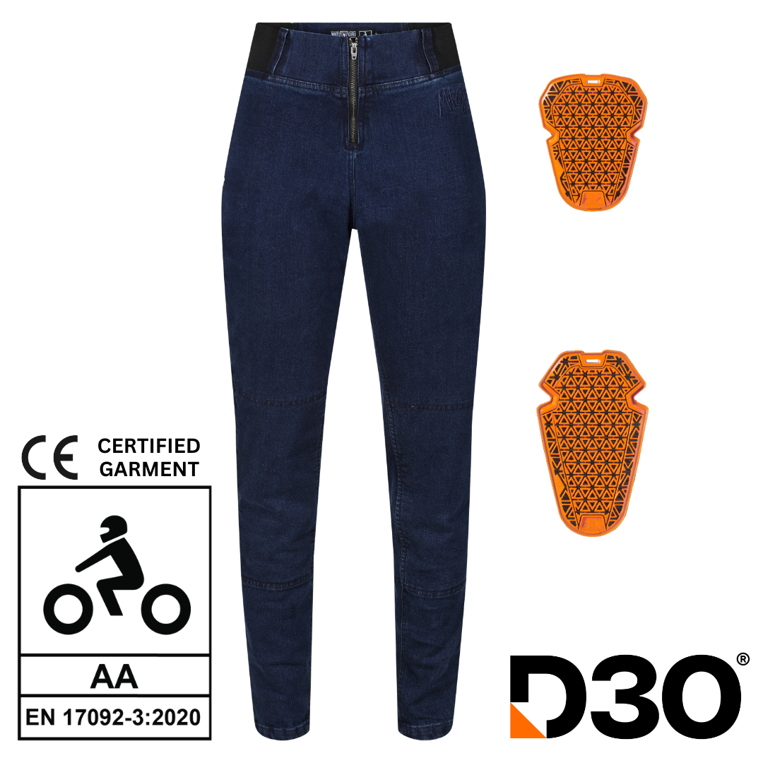 Julia Jeggings (Blue) - MotoGirl Ltd