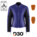 Amelia Purple Leather Jacket - MotoGirl Ltd