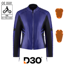 Load image into Gallery viewer, Amelia Purple Leather Jacket
