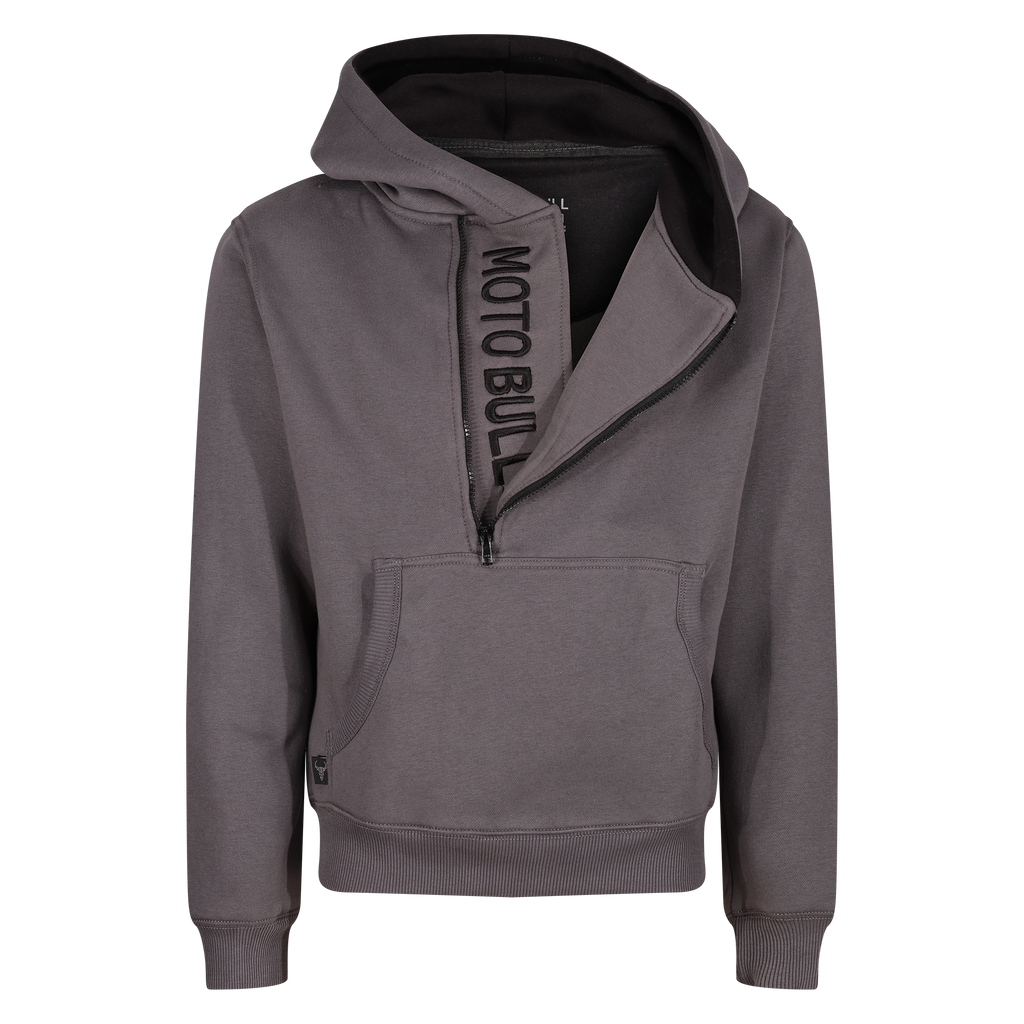 MotoBull Helmet Hoodie (Grey) - MotoGirl Ltd