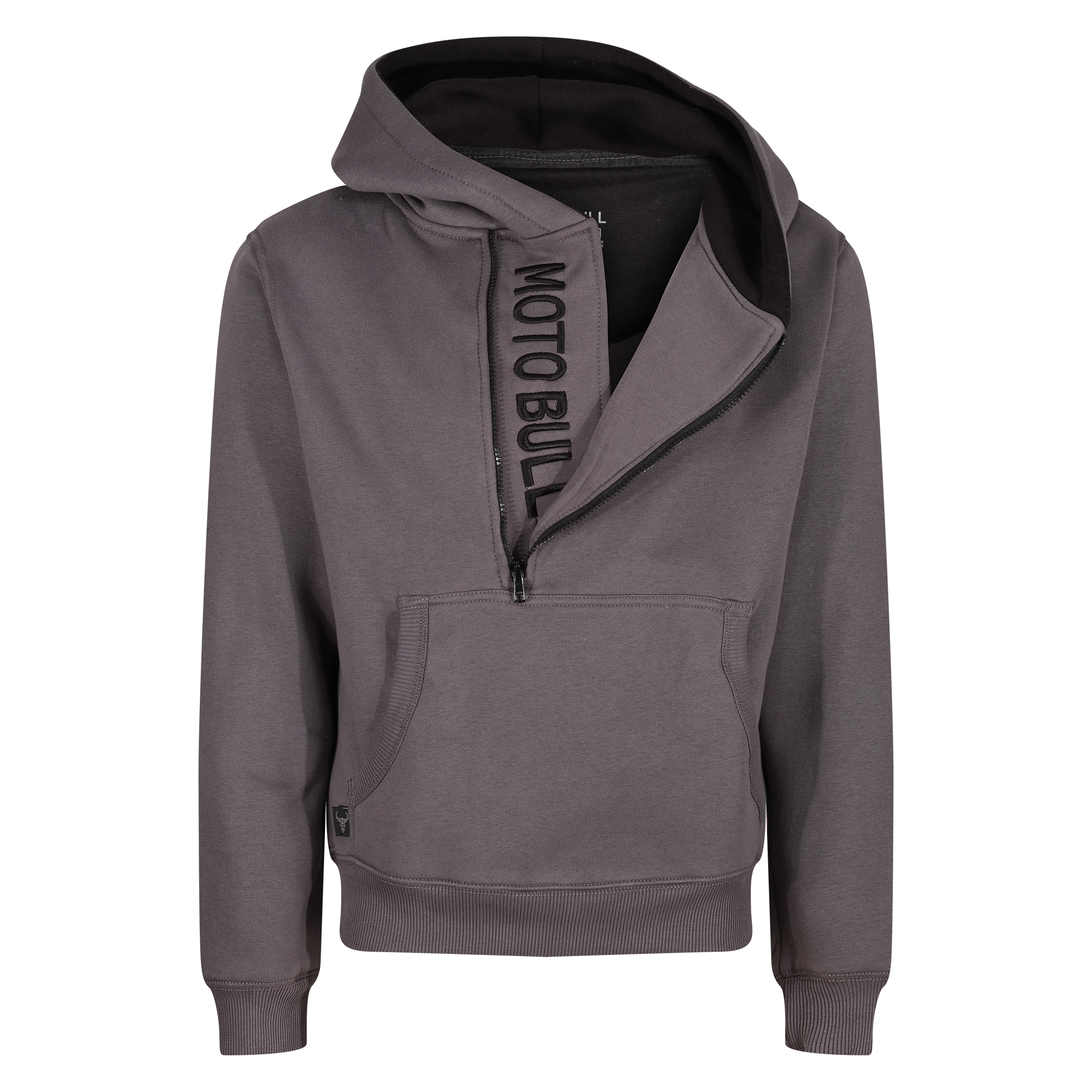 MotoBull Helmet Hoodie (Grey) - MotoGirl Ltd