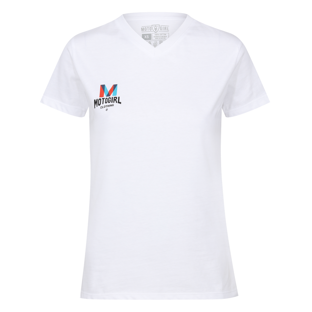 MotoGirl Clothing T-Shirt (White) - MotoGirl Ltd