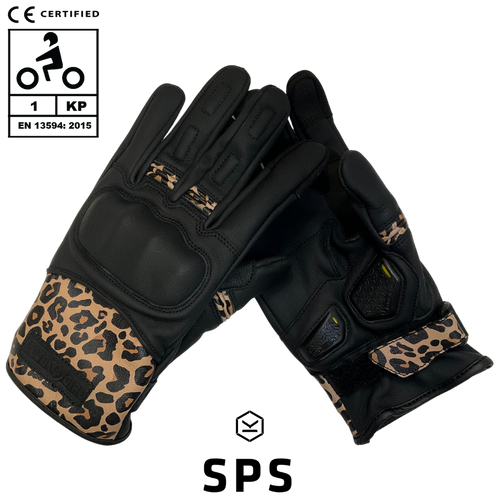 Bessie Gloves (Leopard) - MotoGirl Ltd