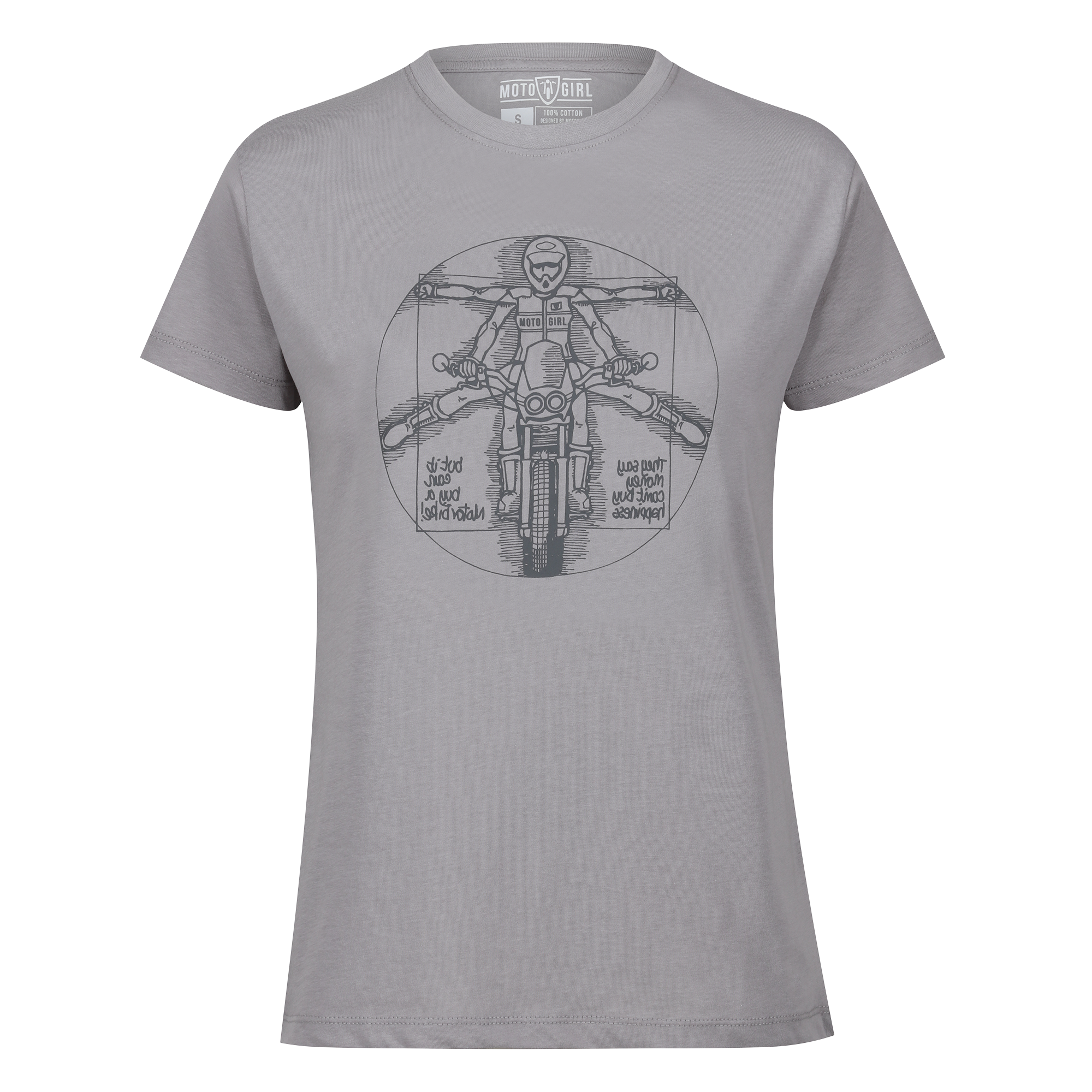 Da Vinci T-Shirt (Grey) - MotoGirl Ltd