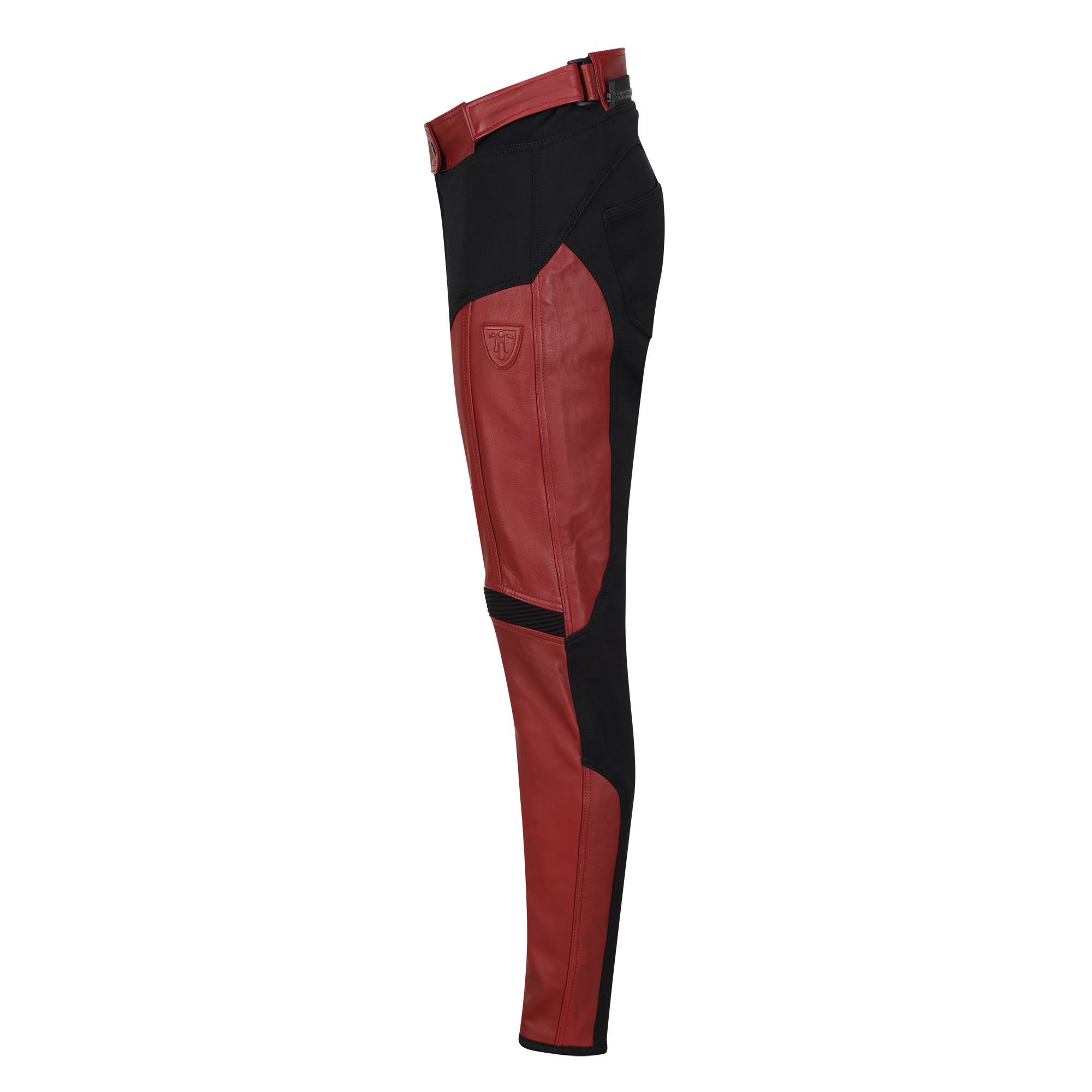 Fiona Red Leather Trousers