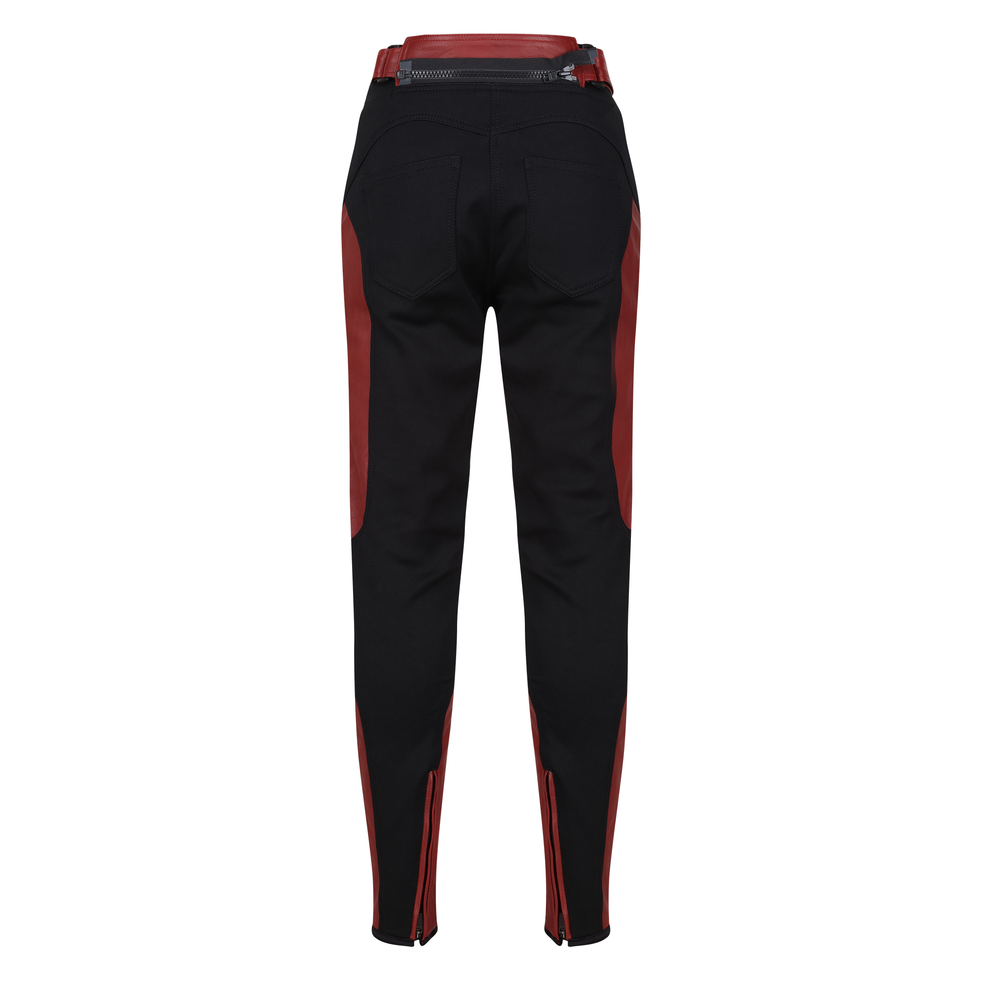 Fiona Red Leather Trousers