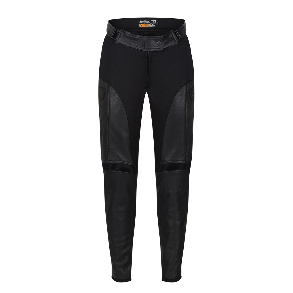 Fiona Black Leather Trousers