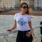 Da Vinci T-Shirt (White) - MotoGirl Ltd
