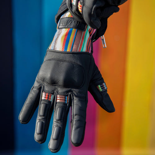 Bessie Gloves (Stripe) - MotoGirl Ltd