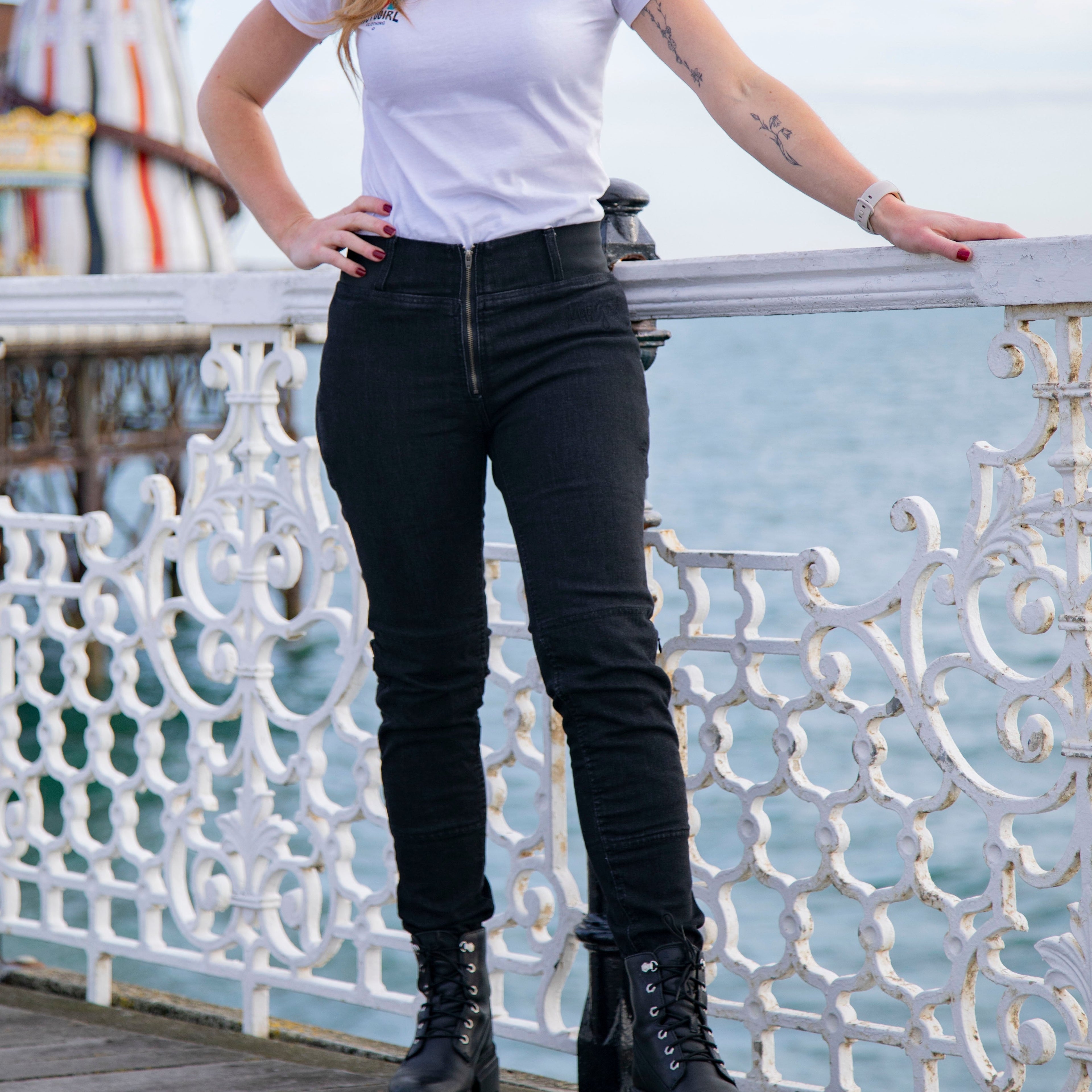 Julia Jeggings (Black) - MotoGirl Ltd