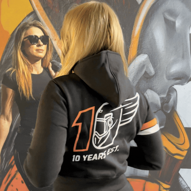 M10 Cropped Hoodie (Full Zip) - MotoGirl Ltd