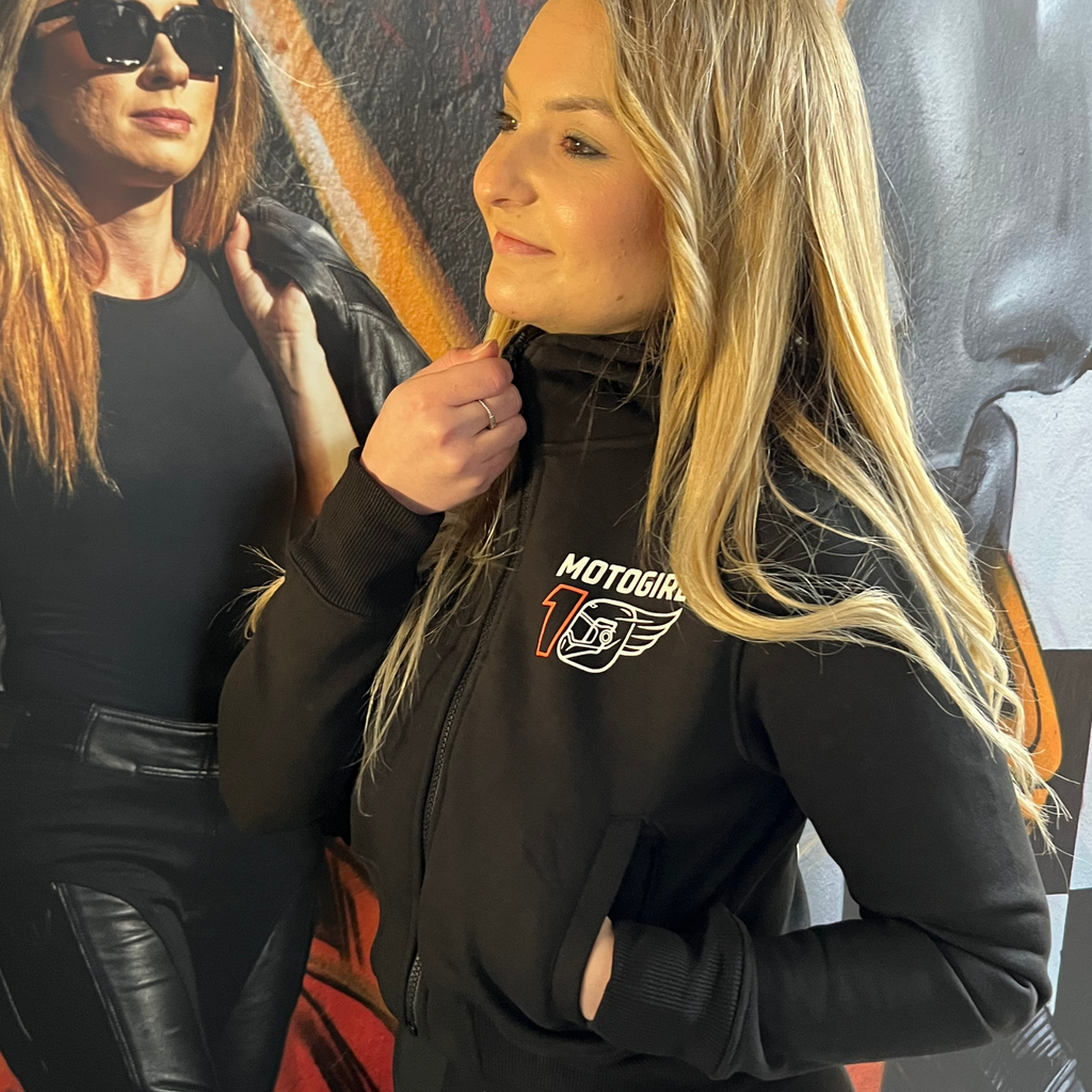 M10 Cropped Hoodie (Full Zip) - MotoGirl Ltd