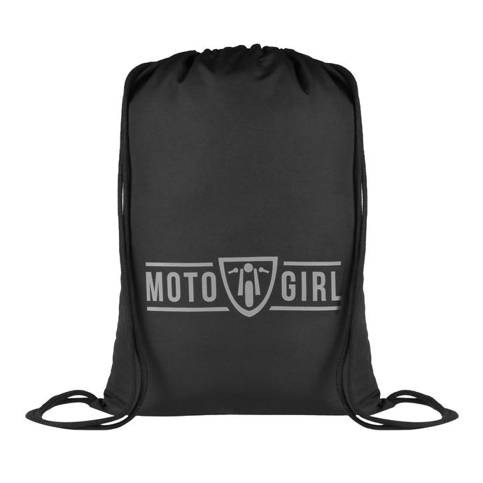 Motogirl Drawstring Bag (Silver)