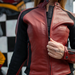 Fiona Red Leather Jacket