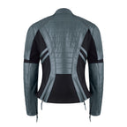 Amelia Grey Leather Jacket - MotoGirl Ltd